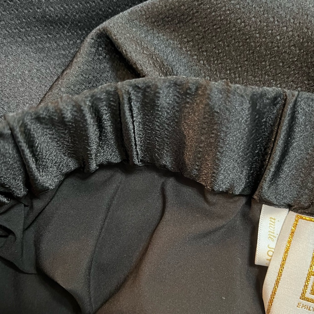 Emily McCarthy Black Downtown Velvet Racing Stripe Jogger Pants. Size Large. - Picture 11 of 13